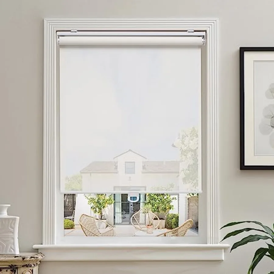 Cordless Roller Shades for Windows Light Filtering Shades with 5% Openness Solar Screen Semi Sheer Roller Blinds UV Protection
Cordless Roller Shades for Windows Light Filtering Shades with 5% Openness Solar Screen Semi Sheer Roller Blinds UV Protection