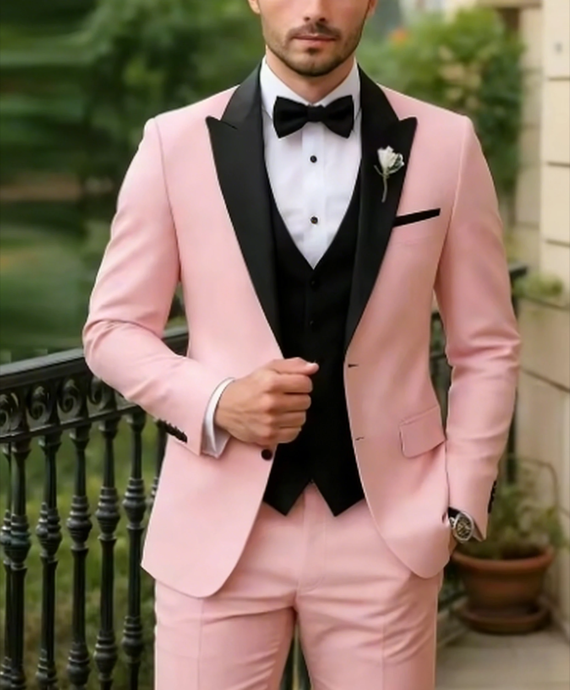Розово-черный мужской костюм для свадьбы, вечеринки, торжественных мероприятий, жениха, шафера, выпускного, деловых встреч, мужской смокинг, комплект из 3 предметов: пиджак, жилет, брюки
Розово-черный мужской костюм для свадьбы, вечеринки, торжественных мероприятий, жениха, шафера, выпускного, деловых встреч, мужской смокинг, комплект из 3 предметов: пиджак, жилет, брюки
