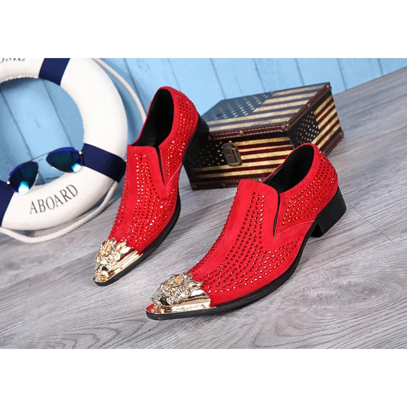 Batzuzhi Handmade Black/Red Rhinestone Leather Dress Shoes Men for Party and Wedding Shoes Men Gold Iron Toe, Big Sizes US6-12
Batzuzhi Handmade Black/Red Rhinestone Leather Dress Shoes Men for Party and Wedding Shoes Men Gold Iron Toe, Big Sizes US6-12