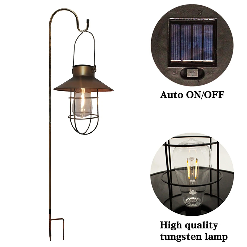 1/2PCS Retro Solar Lantern for Garden Decoration Outdoor Waterproof Light Vintage Solar Lamp w/ Tungsten Bulb Ornament for Patio
1/2PCS Retro Solar Lantern for Garden Decoration Outdoor Waterproof Light Vintage Solar Lamp w/ Tungsten Bulb Ornament for Patio