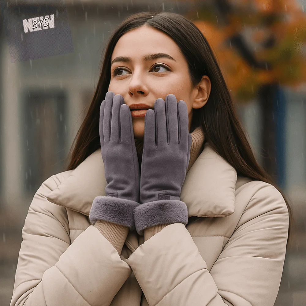 Thicked Windproof Suede Gloves Soft Touch Screen Sports Cycling Mittens Warm Comfortable Full Fingers Mittens Girls
Thicked Windproof Suede Gloves Soft Touch Screen Sports Cycling Mittens Warm Comfortable Full Fingers Mittens Girls