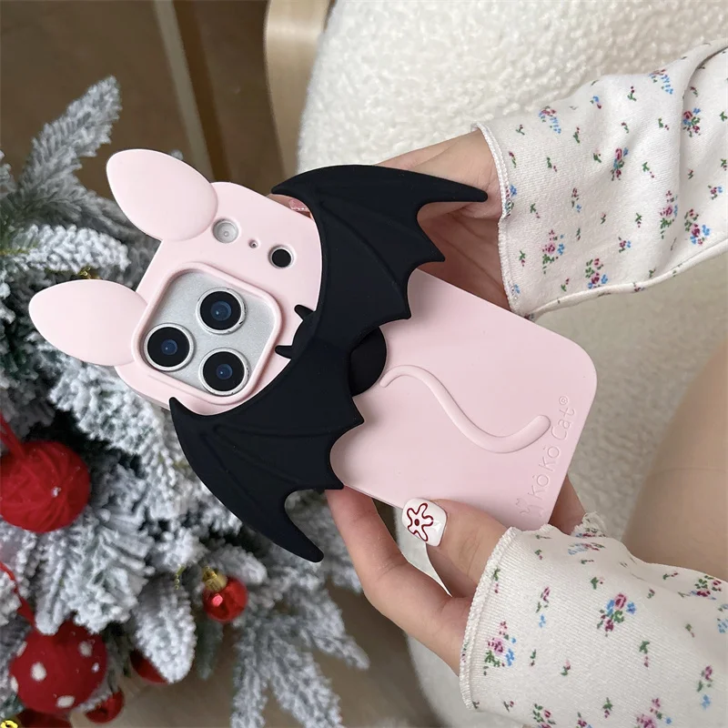 Cartoon Cute Cat Ears Silicone Soft Case For IPhone 17 16 15 14 13 Pro Max 17Pro 16Pro 3D bat wing for IPhone17promax Back Cover
Cartoon Cute Cat Ears Silicone Soft Case For IPhone 17 16 15 14 13 Pro Max 17Pro 16Pro 3D bat wing for IPhone17promax Back Cover