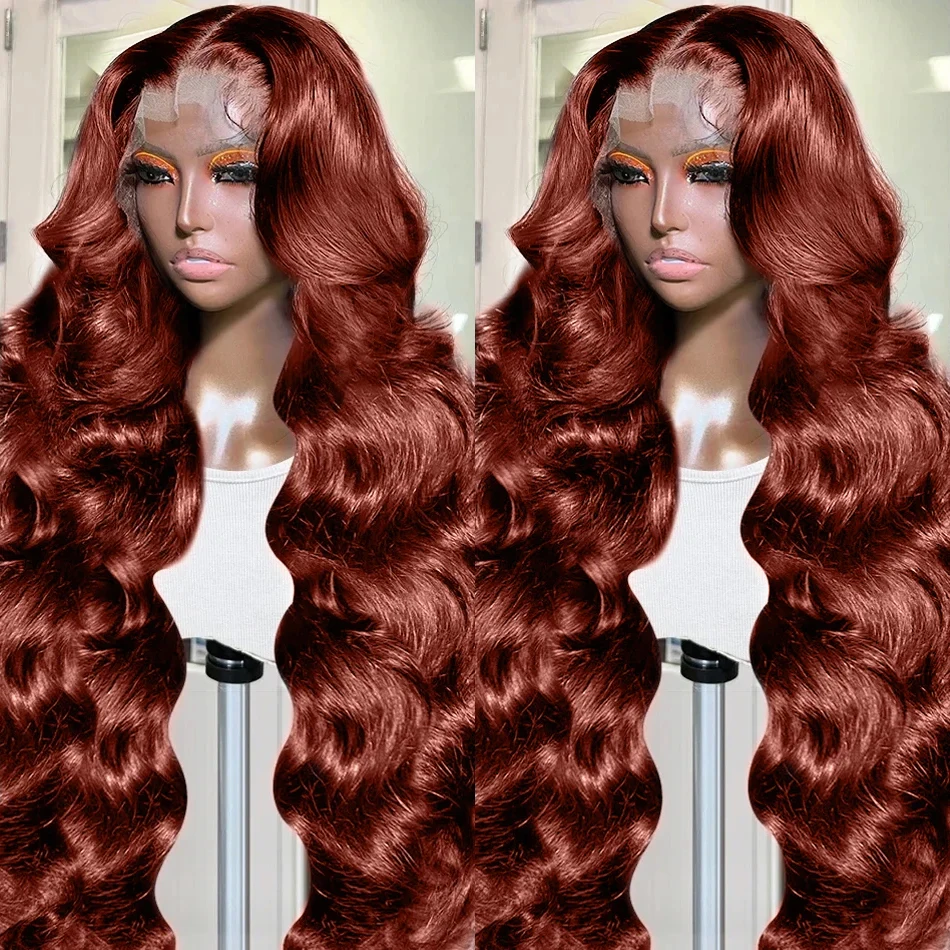 Transparent 36 Inch Reddish Brown Body Wave 13X4 HD Lace Frontal Human Hair Wigs Colored 13X6 Lace Front Wig For Women
Transparent 36 Inch Reddish Brown Body Wave 13X4 HD Lace Frontal Human Hair Wigs Colored 13X6 Lace Front Wig For Women