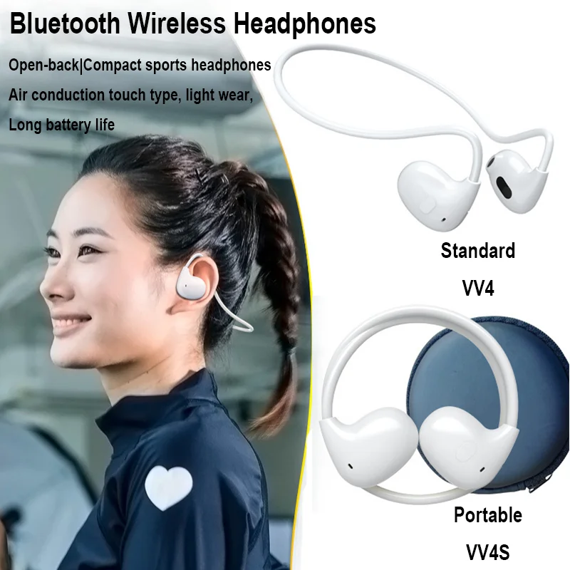 Bluetooth Earphones Bluetooth 5.3 Wireless Headphones Air-Conduction Waterproof Headset Stereo Sports Earphones Earbuds with Mic
Bluetooth Earphones Bluetooth 5.3 Wireless Headphones Air-Conduction Waterproof Headset Stereo Sports Earphones Earbuds with Mic