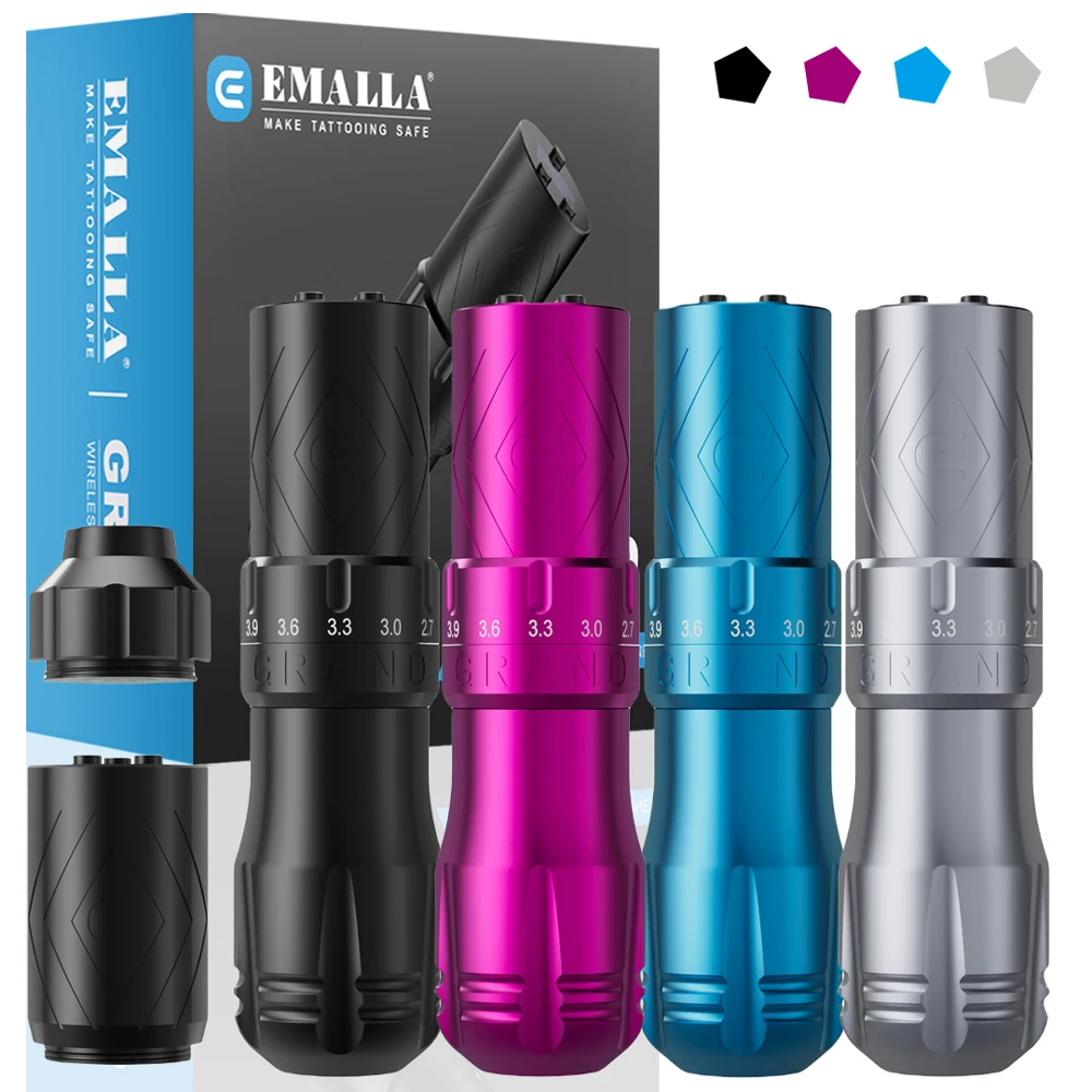 EMALLA GRAND Wireless Tattoo Pen Machine Adjustable 7 Strokes Coreless Motor LED Smart Display for Tattoo Artists Supplies
EMALLA GRAND Wireless Tattoo Pen Machine Adjustable 7 Strokes Coreless Motor LED Smart Display for Tattoo Artists Supplies