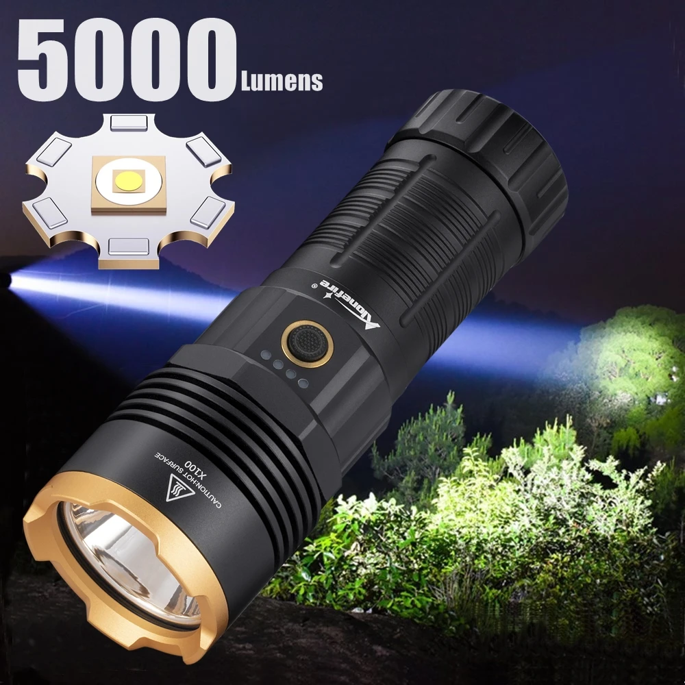 5000Lumens High Power Circular beam Super Bright LED Flashlight Aluminum Outdoor Hunting Camping Fishing Hiking Spotlight Torch
5000Lumens High Power Circular beam Super Bright LED Flashlight Aluminum Outdoor Hunting Camping Fishing Hiking Spotlight Torch