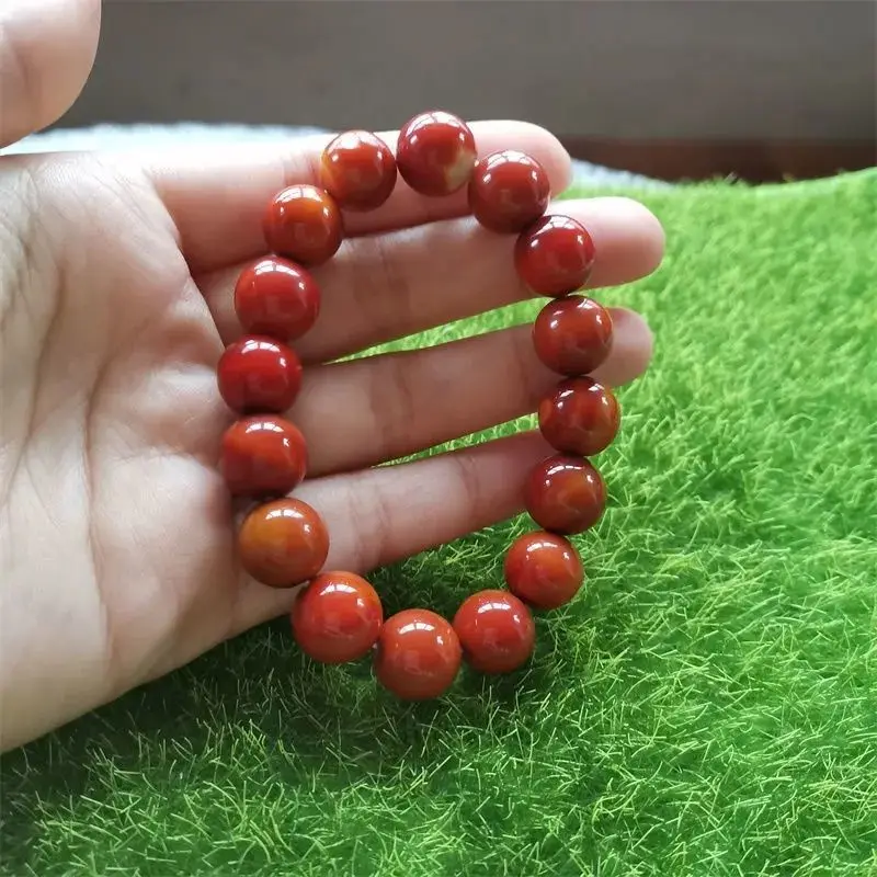 Natural Warring States Red Agate Round Bead Single Ring Bracelet for Men and Women, Fashionable, Simple and Versatile Bracelet
Natural Warring States Red Agate Round Bead Single Ring Bracelet for Men and Women, Fashionable, Simple and Versatile Bracelet