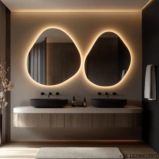 Hotel Irregular Wall Mirror LED Bathroom Vanity Mirror Custom Decor For Beauty Salon Spa Studio
Hotel Irregular Wall Mirror LED Bathroom Vanity Mirror Custom Decor For Beauty Salon Spa Studio