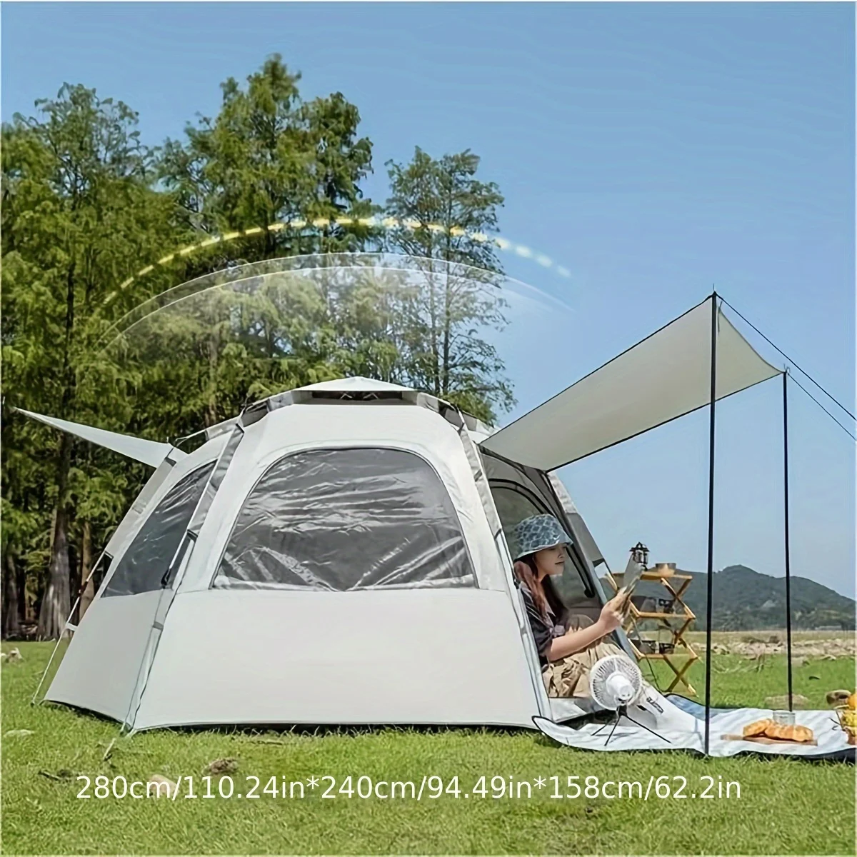 Pop up tents for camping 4 person family tent for camping waterproof Portable Windproof tents with Skylight,Upgraded Large Size
Pop up tents for camping 4 person family tent for camping waterproof Portable Windproof tents with Skylight,Upgraded Large Size