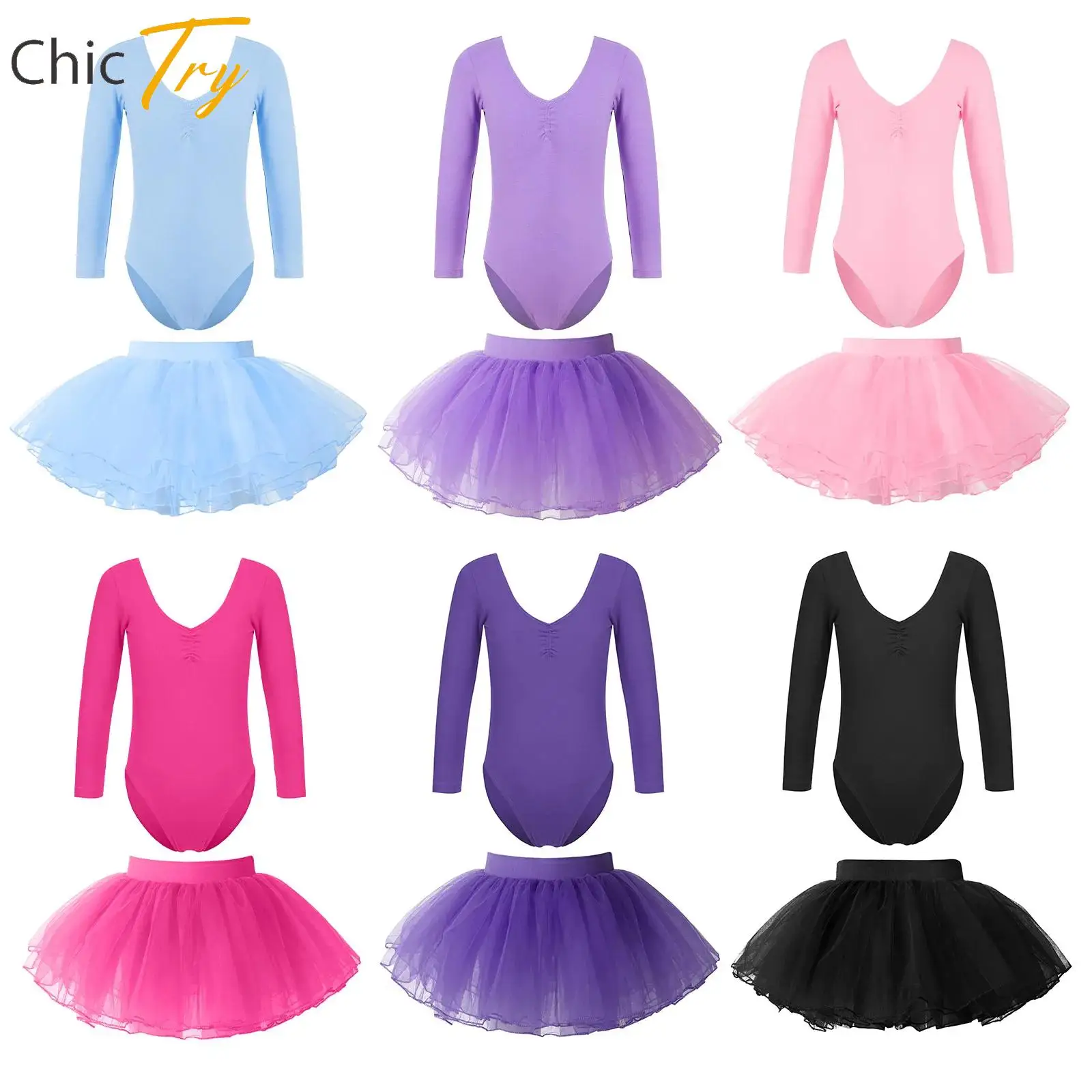 Kids Girls Ballet Leotards 2-piece Outfit Gymnastics Costume Set Long Sleeve Gymnastics Leotard Bodysuit+Skirts Training Wear
Kids Girls Ballet Leotards 2-piece Outfit Gymnastics Costume Set Long Sleeve Gymnastics Leotard Bodysuit+Skirts Training Wear