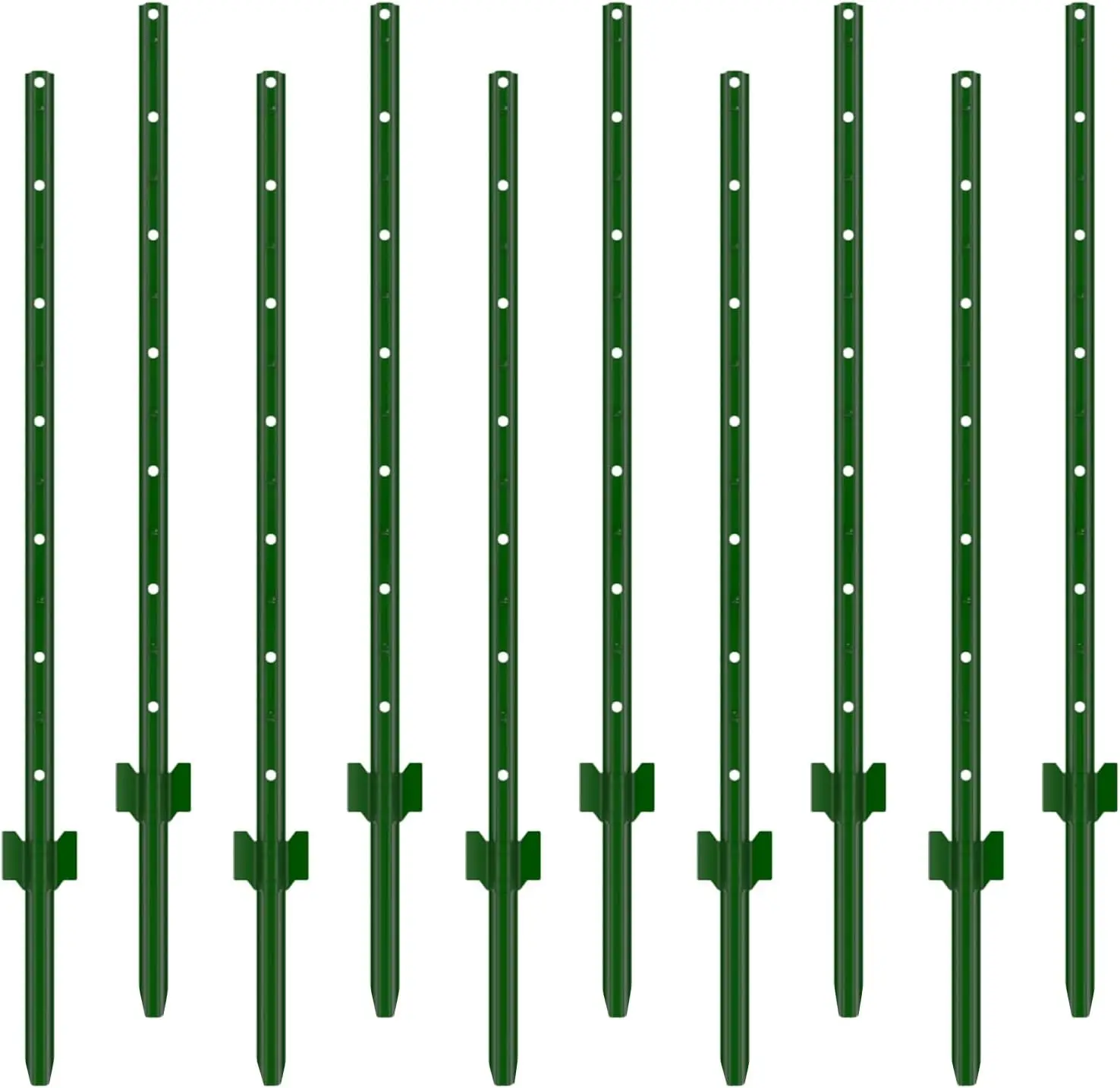 Heavy Duty Steel Fence Posts, Pack of 10, U-Channel Design for Easy No-Dig Installation in Gardens and Lawns
Heavy Duty Steel Fence Posts, Pack of 10, U-Channel Design for Easy No-Dig Installation in Gardens and Lawns