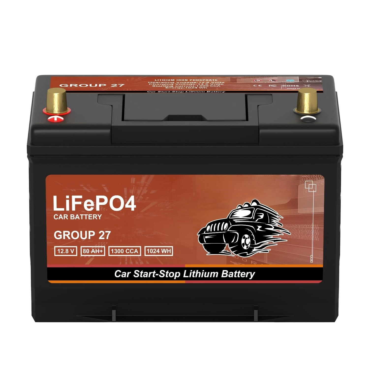Высокопроизводительная литиевая автомобильная аккумуляторная батарея G27 12V 80AH для систем Start-Stop с током пуска 1300CCA и гарантией 60 месяцев, на заказ
Высокопроизводительная литиевая автомобильная аккумуляторная батарея G27 12V 80AH для систем Start-Stop с током пуска 1300CCA и гарантией 60 месяцев, на заказ
