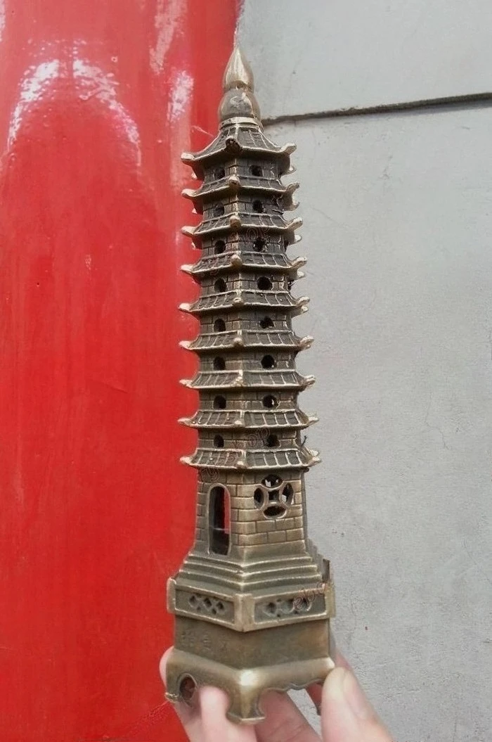 china folk collectable! copper Vintage peace Pagoda /pagod Statue Tower 9-Tier
china folk collectable! copper Vintage peace Pagoda /pagod Statue Tower 9-Tier