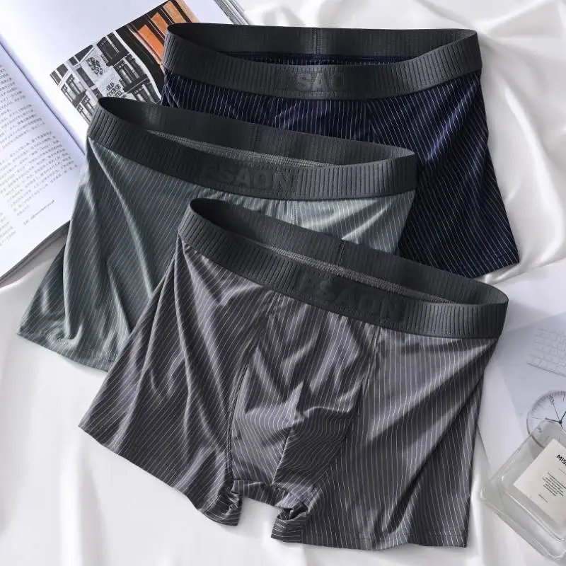 4Pcs Men's Underwear Ice Silk Underwear Breathable Antibacterial Men Underpants Striped Underwear Men
4Pcs Men's Underwear Ice Silk Underwear Breathable Antibacterial Men Underpants Striped Underwear Men