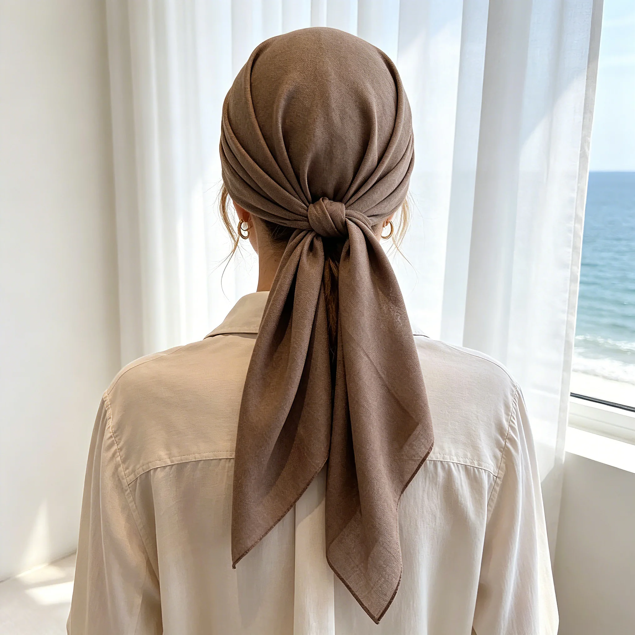 90*90cm Square Scarves for Women Solid Color Cotton Linen Thin Headscarf Muslim Female's Hijabs Bag Accessories
90*90cm Square Scarves for Women Solid Color Cotton Linen Thin Headscarf Muslim Female's Hijabs Bag Accessories
