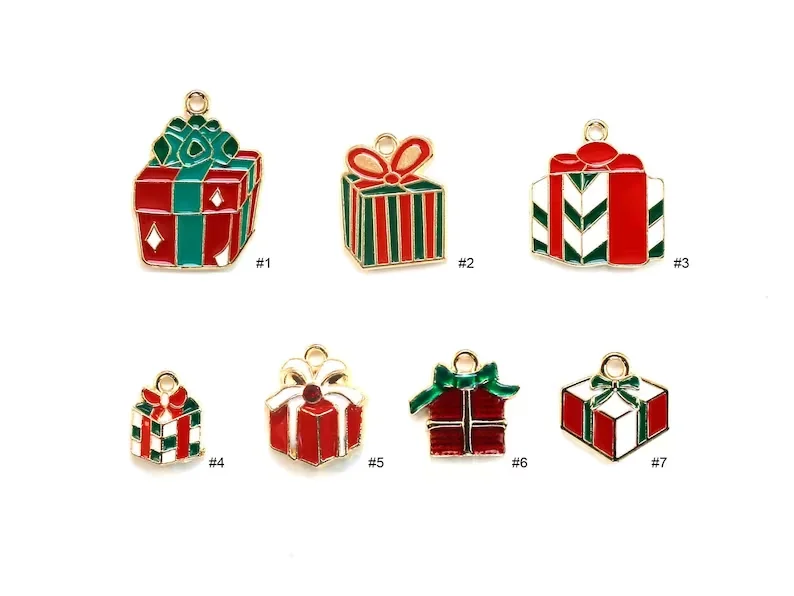 10pcs, Present Charms, Enamel Gift Box Charm, Christmas Earring Charms, Christmas Ornament, Jewelry Making Supplies DY94
10pcs, Present Charms, Enamel Gift Box Charm, Christmas Earring Charms, Christmas Ornament, Jewelry Making Supplies DY94