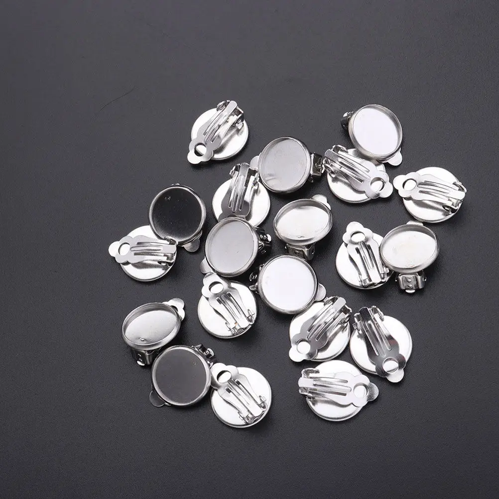 50Pcs 12Mm Ear Clip Trays DIY Earring Blanks for Making Custom Ear Clips Stainless Steel Jewelry Making Supplies Delicate
50Pcs 12Mm Ear Clip Trays DIY Earring Blanks for Making Custom Ear Clips Stainless Steel Jewelry Making Supplies Delicate