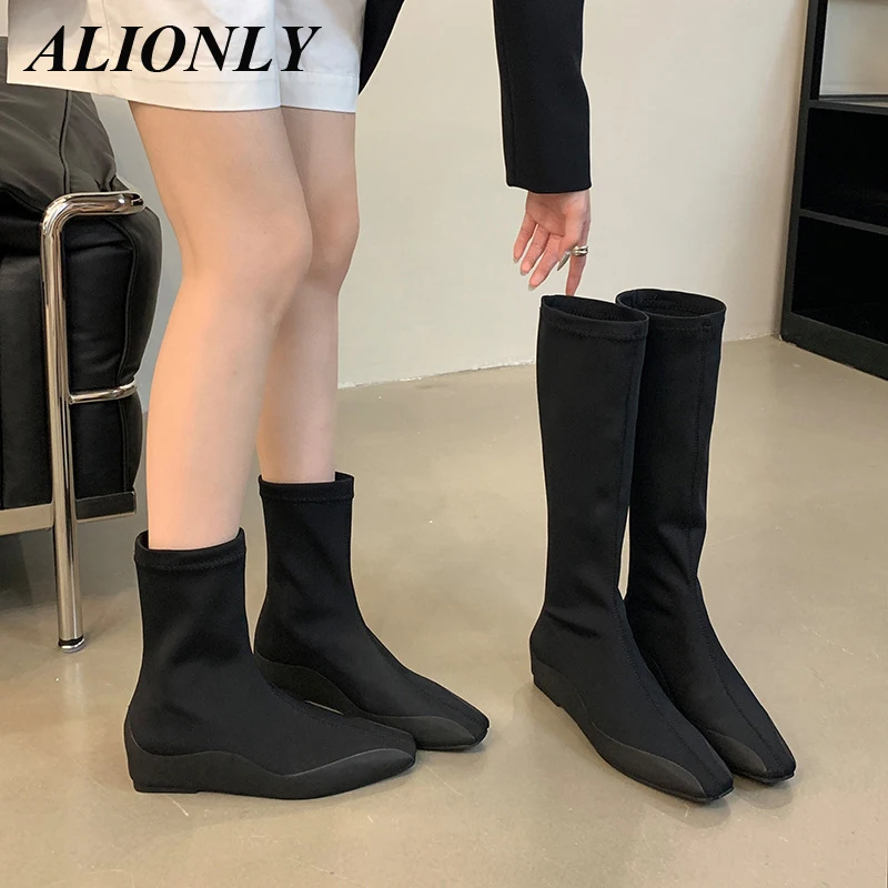 Alionly 2025 New Minimalist High Cut Women's Boots Fashionable Square Toe Short Boots Elastic Boots Comfortable Long Boots
Alionly 2025 New Minimalist High Cut Women's Boots Fashionable Square Toe Short Boots Elastic Boots Comfortable Long Boots