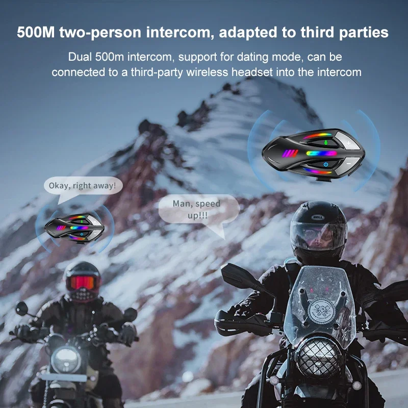 BLAISE X2 Helmet Bluetooth Intercom Music Sharing 500m Wireless Headset RBG Light IP56 Waterproof Motorbike Earphone FOR riders
BLAISE X2 Helmet Bluetooth Intercom Music Sharing 500m Wireless Headset RBG Light IP56 Waterproof Motorbike Earphone FOR riders