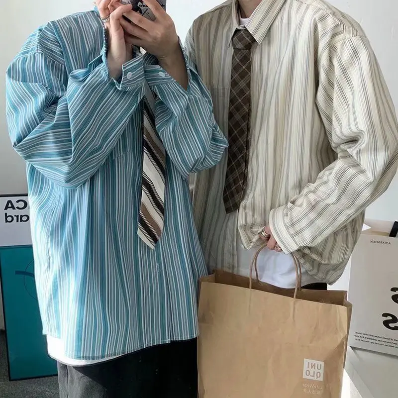 2023 Summer New Fashion Striped Shirt Men's Long-sleeved Korean Version Loose Shirt Versatile Casual Jacket Boutique Clothing
2023 Summer New Fashion Striped Shirt Men's Long-sleeved Korean Version Loose Shirt Versatile Casual Jacket Boutique Clothing