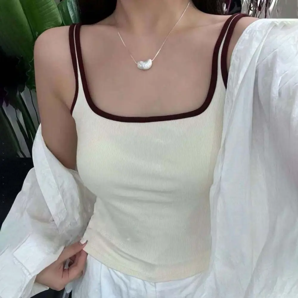 Spicy Girl Style Y2k Slim Crop Top Sleeveless Patchwork Women's Pinstripe Vest Streetwear Undershirt Camisole with Pads Summer
Spicy Girl Style Y2k Slim Crop Top Sleeveless Patchwork Women's Pinstripe Vest Streetwear Undershirt Camisole with Pads Summer