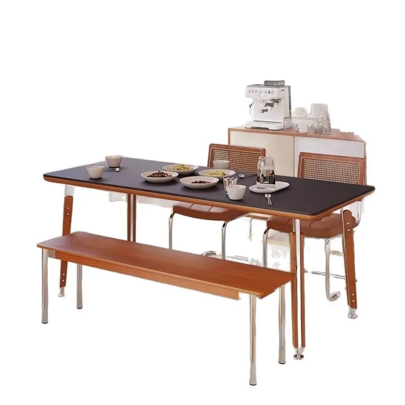 Retro solid wood rock slab dining table Italian dining table metal legs medieval furniture
Retro solid wood rock slab dining table Italian dining table metal legs medieval furniture