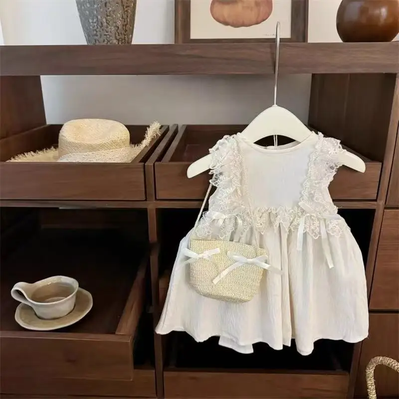 French Sweet Baby Girl Lace Dress with Bow Lolita Style Princess Dress for Little Girls
French Sweet Baby Girl Lace Dress with Bow Lolita Style Princess Dress for Little Girls