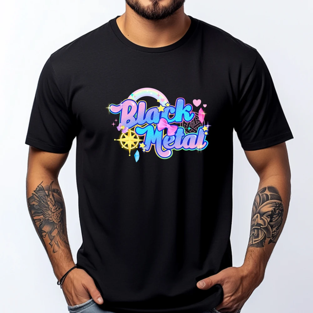 Kawaii Black Metal Printed T-Shirt Mens Cotton Comfort Christmas Black Graphic T Shirts Oversized T Shirt Men Printing
Kawaii Black Metal Printed T-Shirt Mens Cotton Comfort Christmas Black Graphic T Shirts Oversized T Shirt Men Printing