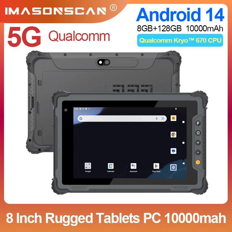 8-дюймовый Android-планшет, прочный ПК 5G Qualcomm Kryo 670, Android 14, новый 8 ГБ + 128 ГБ, 10000 мАч, NFC-сканер штрих-кода, опционально
8-дюймовый Android-планшет, прочный ПК 5G Qualcomm Kryo 670, Android 14, новый 8 ГБ + 128 ГБ, 10000 мАч, NFC-сканер штрих-кода, опционально