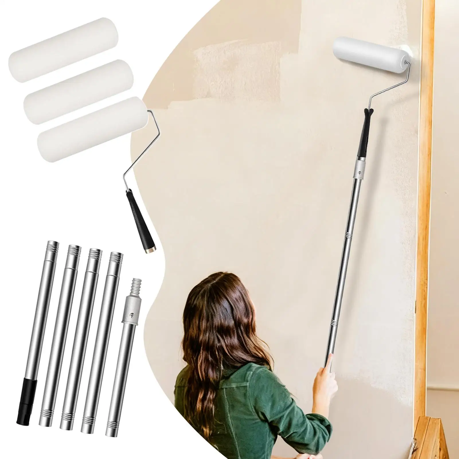 9-дюймовый набор малярных валиков с удлинителем, набор инструментов для рисования стен для потолочной мебели, обустройства дома, принадлежности для рисования своими руками
9-дюймовый набор малярных валиков с удлинителем, набор инструментов для рисования стен для потолочной мебели, обустройства дома, принадлежности для рисования своими руками