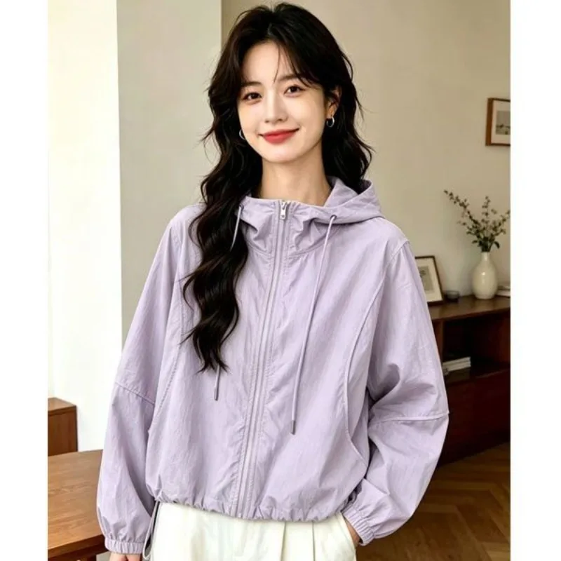 Sunscreen Clothing Women Summer Thin Hooded Jacket 2026 New Loose Fashionable Outdoor Breathable Versatile Sunscreen Clothing
Sunscreen Clothing Women Summer Thin Hooded Jacket 2026 New Loose Fashionable Outdoor Breathable Versatile Sunscreen Clothing