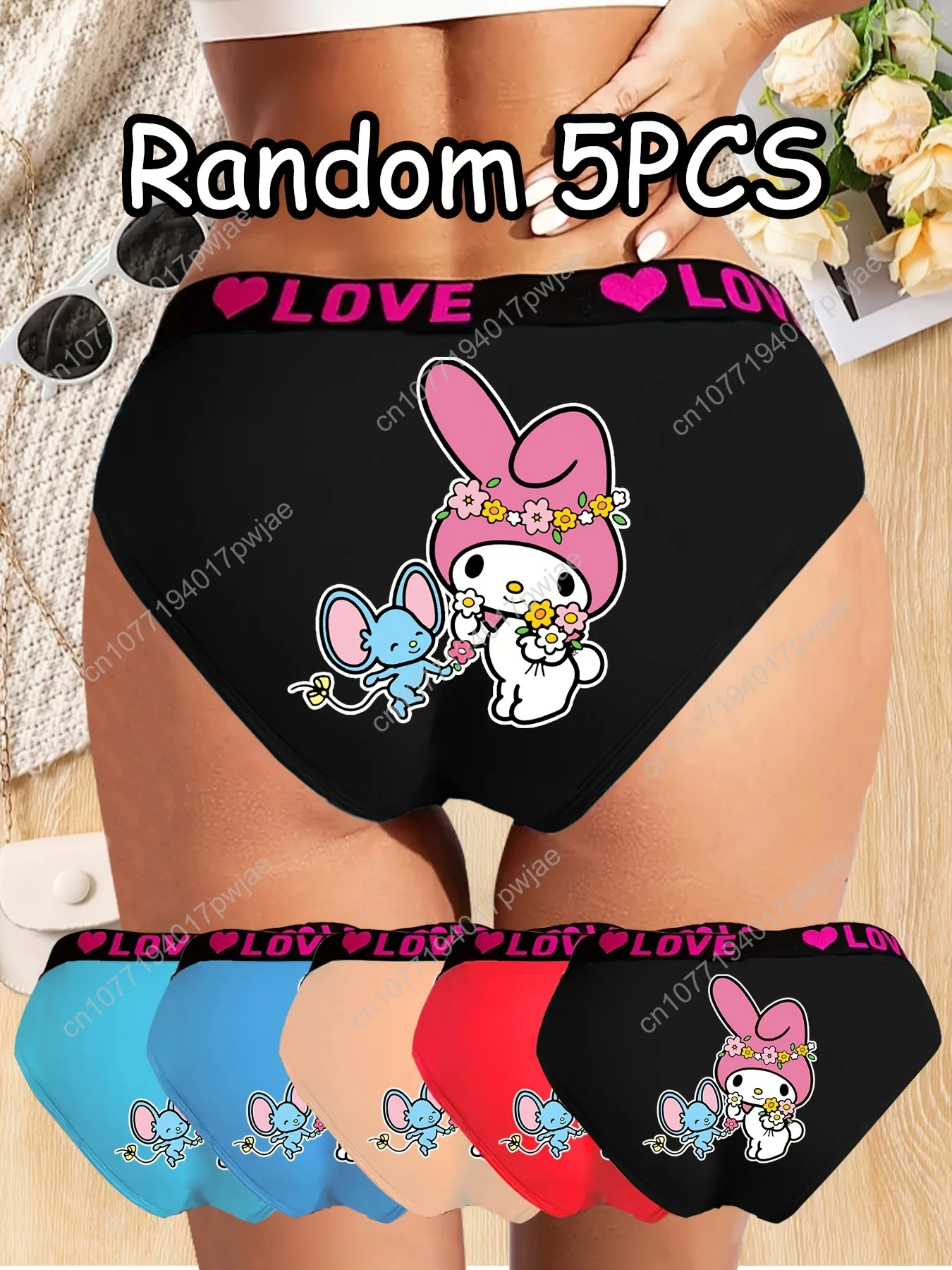 5pcs Women's Cartoon Underwear, Mid-Rise Letter Print Briefs Red and Black Panties Cosplay Multi-Color Letter Waistband
5pcs Women's Cartoon Underwear, Mid-Rise Letter Print Briefs Red and Black Panties Cosplay Multi-Color Letter Waistband