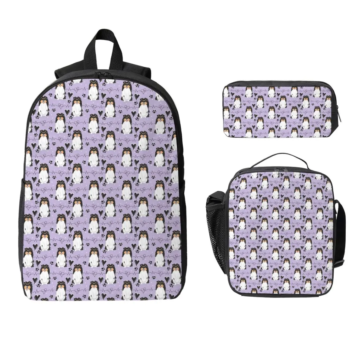 LOVE трехцветный рюкзак Sheltie Dog Shetland Sheepdog BookBag школьная сумка сумки на плечо 3ps изолированная сумка для обеда пенал
LOVE трехцветный рюкзак Sheltie Dog Shetland Sheepdog BookBag школьная сумка сумки на плечо 3ps изолированная сумка для обеда пенал