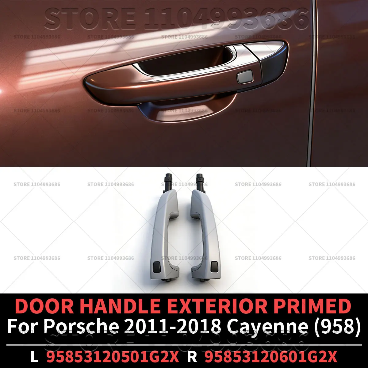 For Porsche 2011-2018 Cayenne (958) DOOR HANDLE EXTERIOR PRIMED OEM 95853120501G2X 95853120601G2X 95853120501 95853120601
For Porsche 2011-2018 Cayenne (958) DOOR HANDLE EXTERIOR PRIMED OEM 95853120501G2X 95853120601G2X 95853120501 95853120601