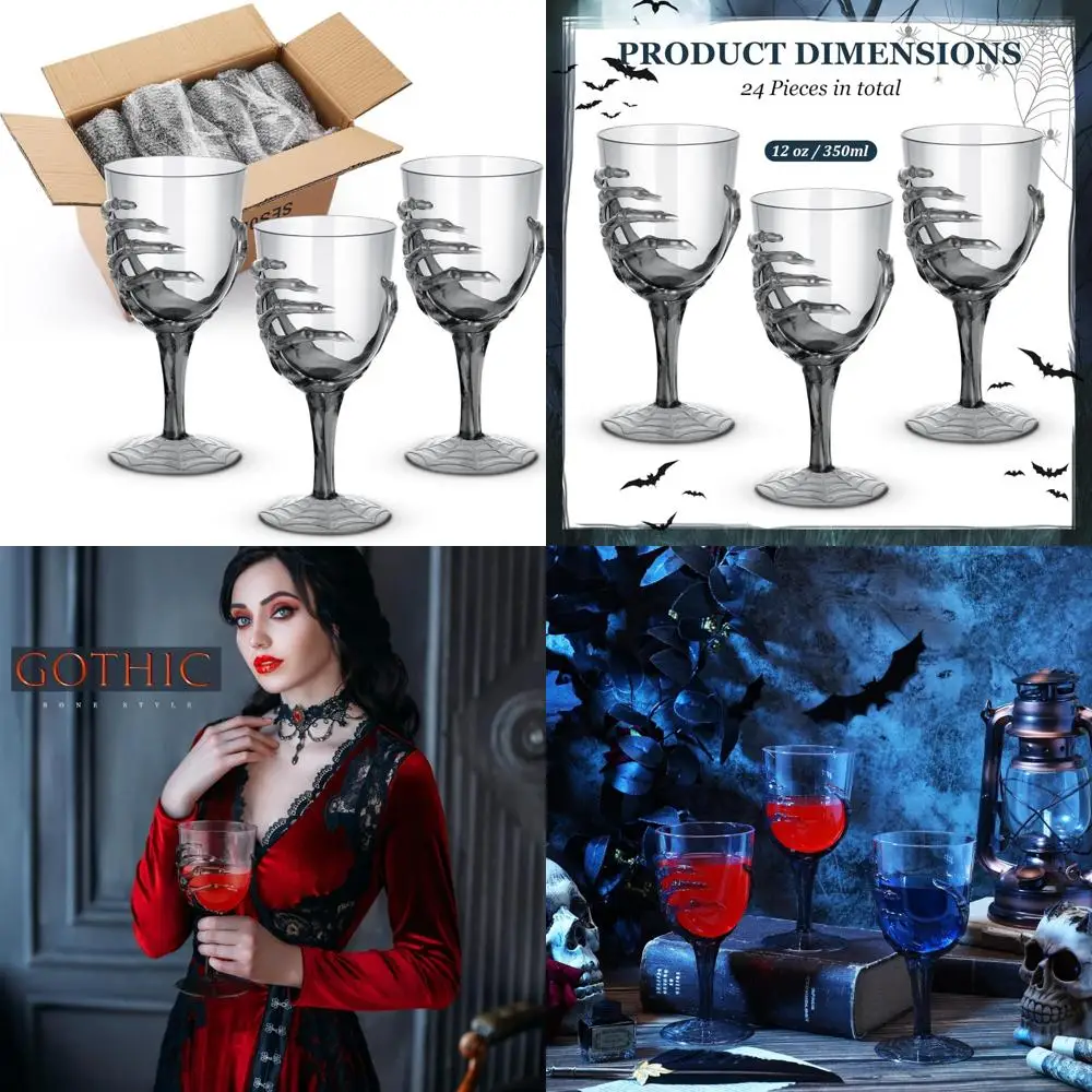 Набор бокалов для рук со скелетом на Хэллоуин — 24 упаковки, 12 унций, прозрачные пластиковые стаканчики с дизайном черепа для моторошных вечеринок и празднований декабря
Набор бокалов для рук со скелетом на Хэллоуин — 24 упаковки, 12 унций, прозрачные пластиковые стаканчики с дизайном черепа для моторошных вечеринок и празднований декабря