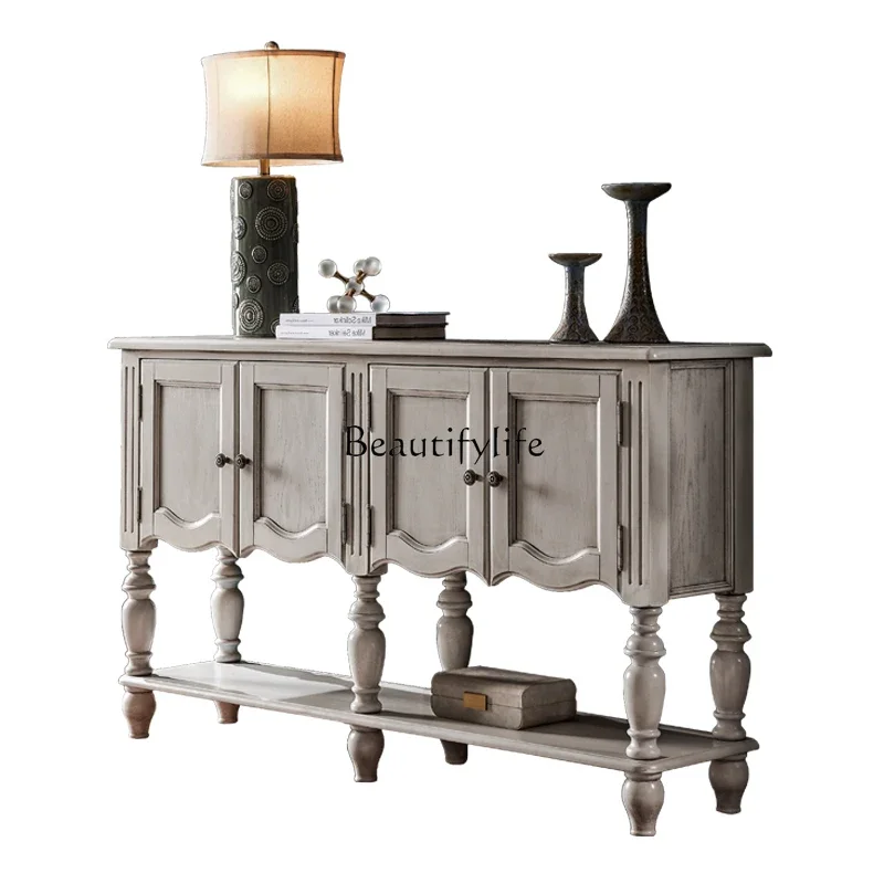 FG44American-Style Solid Wood Entrance Cabinet European-Style Living Room Curio Cabinet Console Tables
FG44American-Style Solid Wood Entrance Cabinet European-Style Living Room Curio Cabinet Console Tables