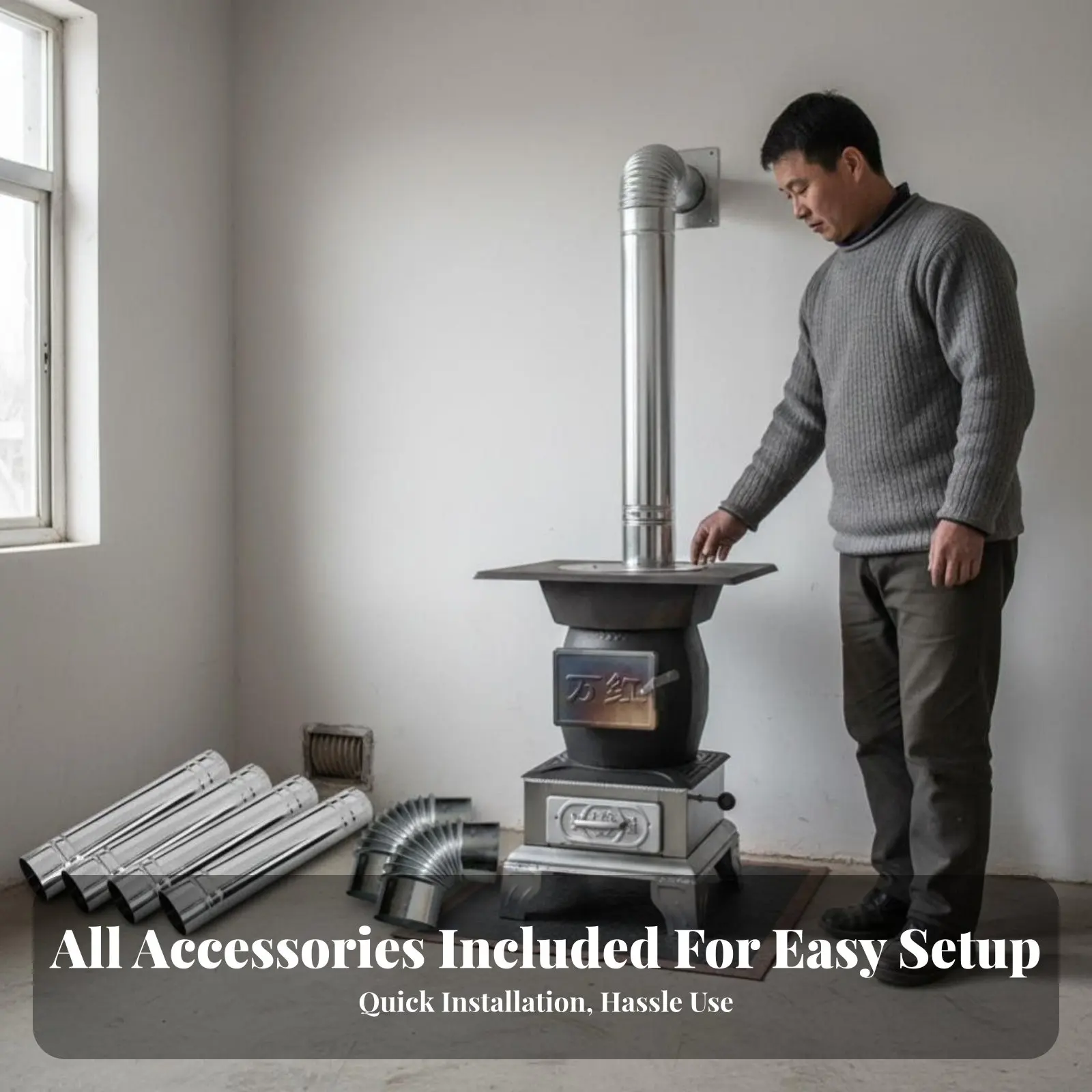 Многофункциональная дровяная печь, бездымный камин для дома, обогреватель для загородного дома, портативная мобильная конструкция, утолщенная внутренняя камера
Многофункциональная дровяная печь, бездымный камин для дома, обогреватель для загородного дома, портативная мобильная конструкция, утолщенная внутренняя камера