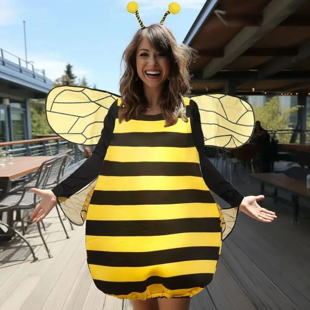 1set Costumes Outfit Yellow Bee Cosplay Jumpsuit Photo Prop Yellow Bee Holiday Costumes Props Cute Animal Cosplay Props
1set Costumes Outfit Yellow Bee Cosplay Jumpsuit Photo Prop Yellow Bee Holiday Costumes Props Cute Animal Cosplay Props