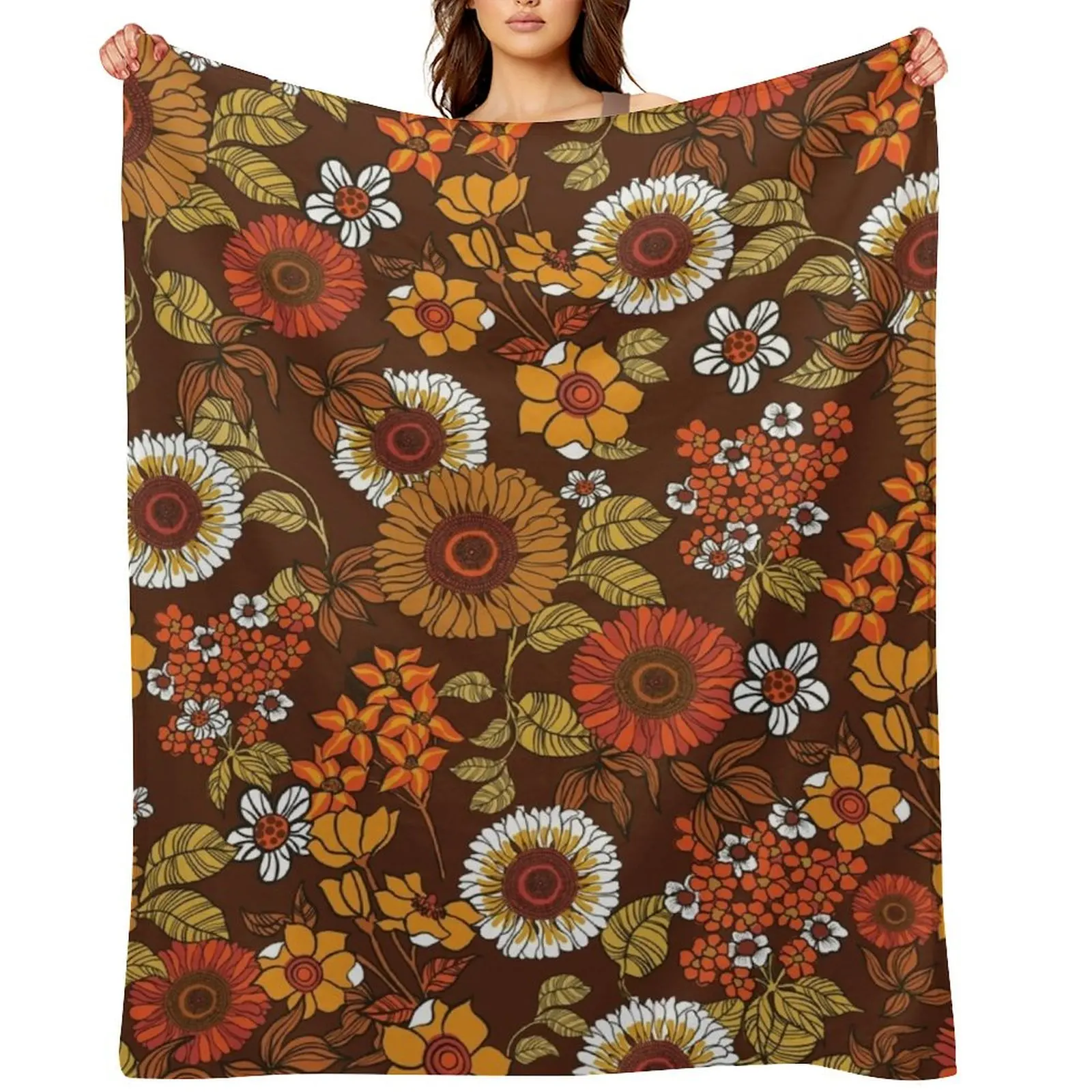 70s vintage boho flowers, orange, browns, hippie, flower power Throw Blanket Flannels Tourist valentine gift ideas Blankets
70s vintage boho flowers, orange, browns, hippie, flower power Throw Blanket Flannels Tourist valentine gift ideas Blankets