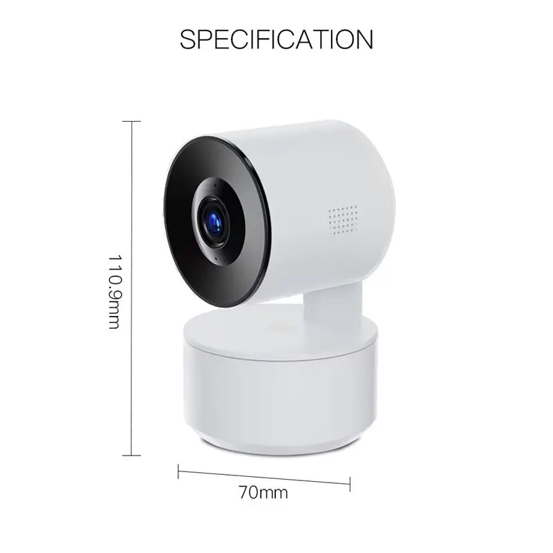 (BAAY) WiFi-камера Tuya Smart Home с функцией вращения, обнаружением движения, ночным видением, беспроводная камера безопасности 1080P, вилка стандарта ЕС
(BAAY) WiFi-камера Tuya Smart Home с функцией вращения, обнаружением движения, ночным видением, беспроводная камера безопасности 1080P, вилка стандарта ЕС