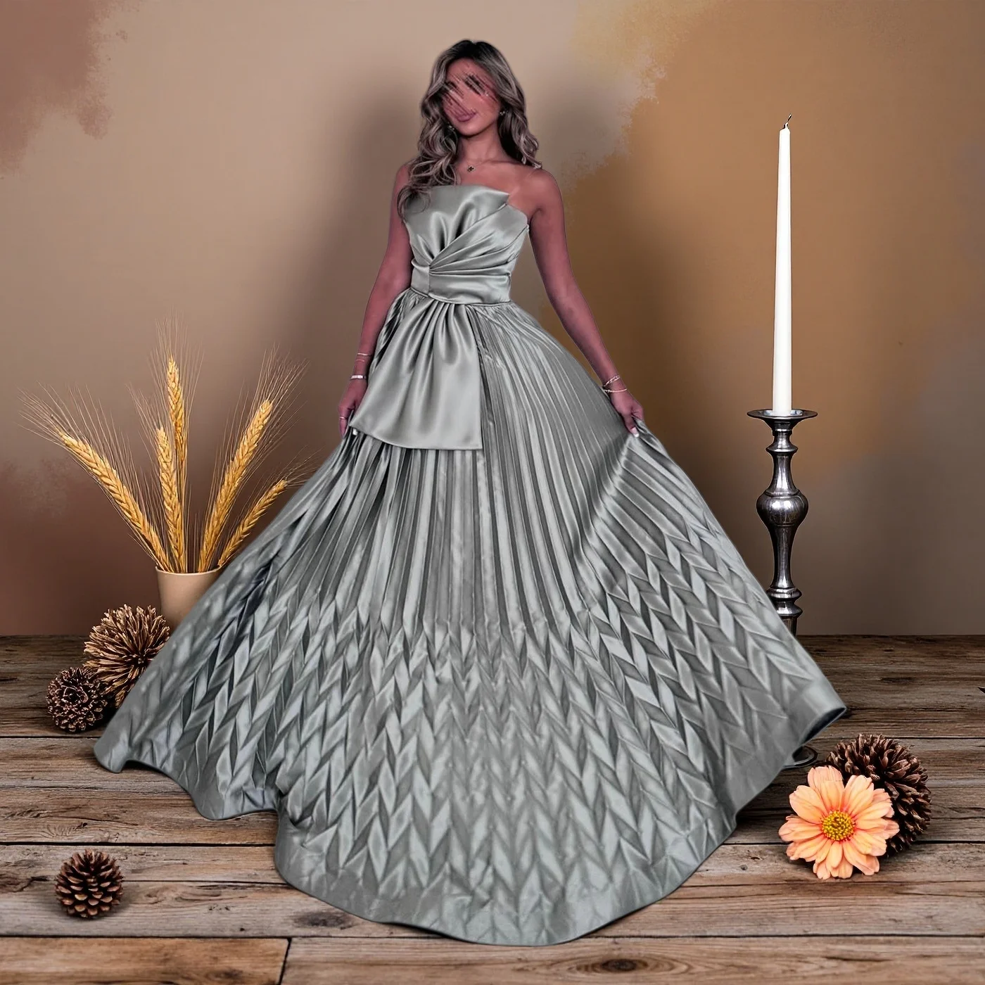 Sharon Said Elegant Grey Long Evening Dresses A-Line Strapless Taffeta Green Formal Dresses for Women Wedding SS409 Customized
Sharon Said Elegant Grey Long Evening Dresses A-Line Strapless Taffeta Green Formal Dresses for Women Wedding SS409 Customized