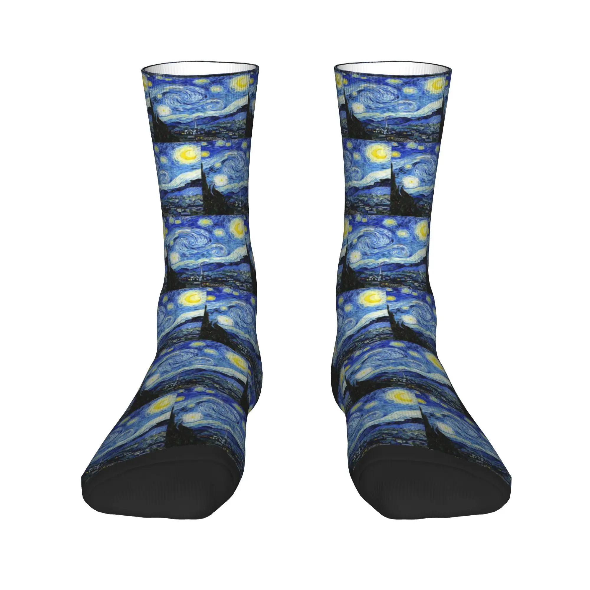 Винсент Ван Гог, носки «Звездная ночь», впитывающие пот чулки в стиле Харадзюку, всесезонные длинные носки, аксессуары для подарков унисекс 
Винсент Ван Гог, носки «Звездная ночь», впитывающие пот чулки в стиле Харадзюку, всесезонные длинные носки, аксессуары для подарков унисекс
