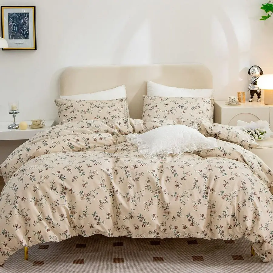 Size Floral Duvet Cover, 100 Brushed Microfiber 3Piece Bedding Set, Vintage Floral Garden Style with Zipper Closure
Size Floral Duvet Cover, 100 Brushed Microfiber 3Piece Bedding Set, Vintage Floral Garden Style with Zipper Closure