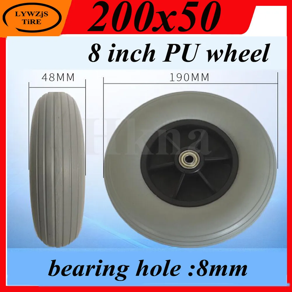 8 Inch Solid Wheel Tire 200x50 PU Wheel Front Wheel Tyre Wheelchair Accessories Universal Solid Front Wheel
8 Inch Solid Wheel Tire 200x50 PU Wheel Front Wheel Tyre Wheelchair Accessories Universal Solid Front Wheel