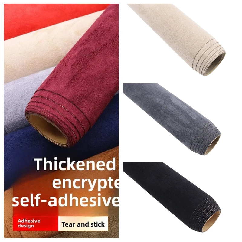 Самоклеящаяся замшевая ткань в рулонах для DIY, декора автомобилей и мебели, шитья, обивки салона автомобиля, серый, черный цвета
Самоклеящаяся замшевая ткань в рулонах для DIY, декора автомобилей и мебели, шитья, обивки салона автомобиля, серый, черный цвета