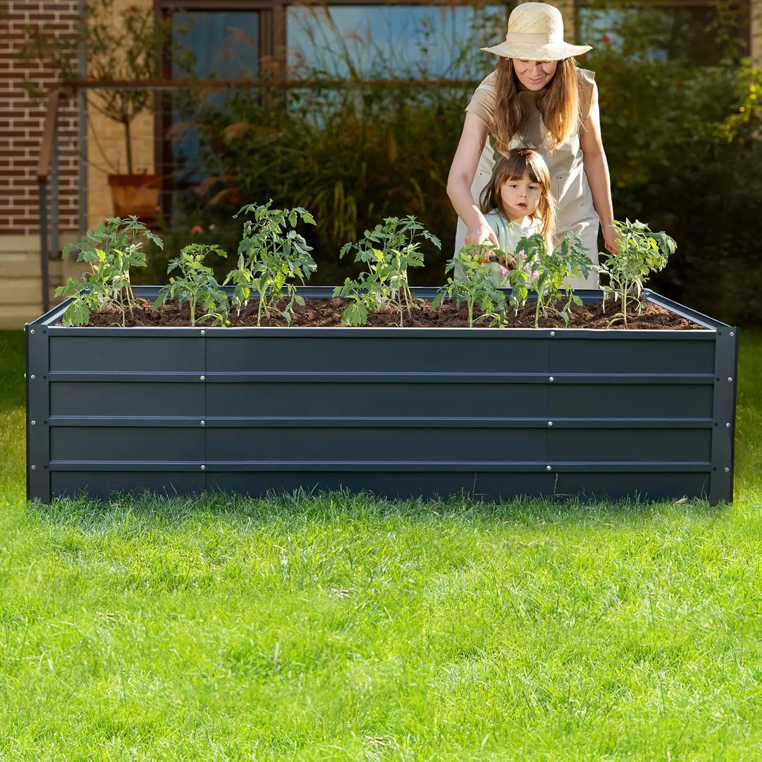 Modular Raised Garden Beds Kit - 6x3x2 Tall 13 in 1 DIY Custom Shapes Metal Raised Beds for Vegetables Flowers Patio Ground Plan
Modular Raised Garden Beds Kit - 6x3x2 Tall 13 in 1 DIY Custom Shapes Metal Raised Beds for Vegetables Flowers Patio Ground Plan