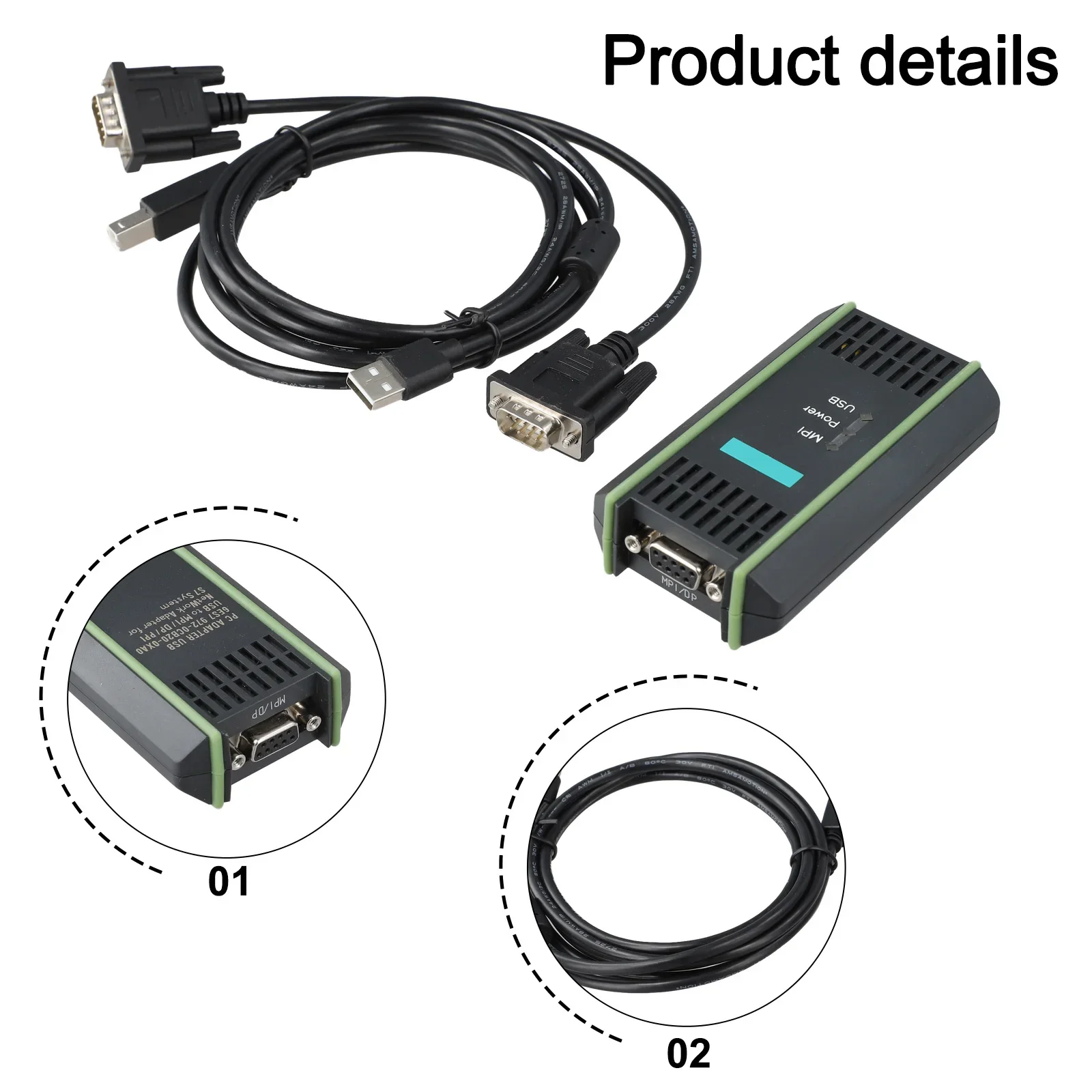 USB/MPI Programming Cable for Siemens S7 PLCs Compatible with Win7 Supports Multi Master Communication and Surge Protection
USB/MPI Programming Cable for Siemens S7 PLCs Compatible with Win7 Supports Multi Master Communication and Surge Protection
