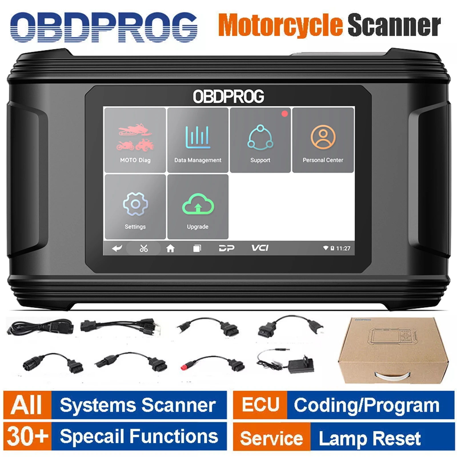 OBDPROG MOTO 100 полносистемный диагностический инструмент для мотоциклов 30 + услуги сброс 2025 полный сенсорный экран OBD2 сканер для Harley Honda
OBDPROG MOTO 100 полносистемный диагностический инструмент для мотоциклов 30 + услуги сброс 2025 полный сенсорный экран OBD2 сканер для Harley Honda