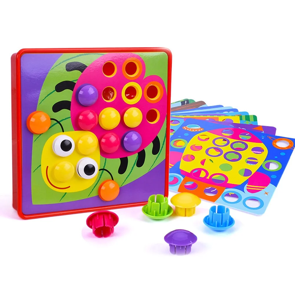 Button Art Toy Mushrooms Nails Color Matching Pegboard Early Learning Educational Toy Gift for Boy Girl Kids
Button Art Toy Mushrooms Nails Color Matching Pegboard Early Learning Educational Toy Gift for Boy Girl Kids