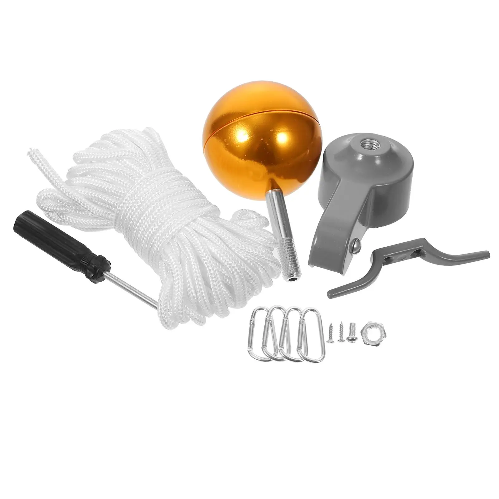 Stainless Steel Flagpole Heavy Duty Kit Repair Tools Rope Accessories Ball Metal Parts Outdoor Flags Suitable Angle Flutter Wind
Stainless Steel Flagpole Heavy Duty Kit Repair Tools Rope Accessories Ball Metal Parts Outdoor Flags Suitable Angle Flutter Wind